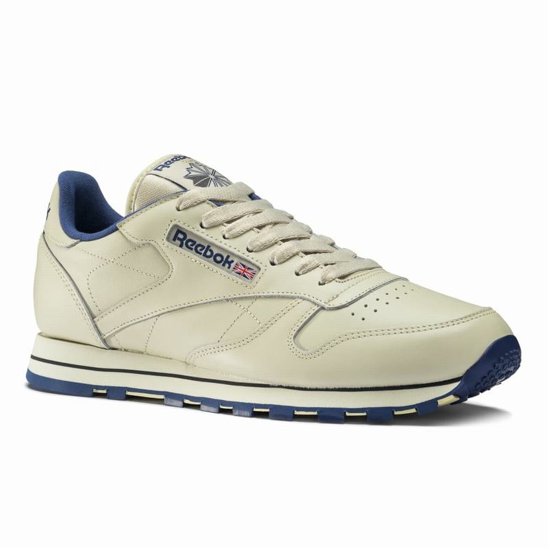 Tenisi Reebok Classic Leather Barbati Bej/Bleumarin Romania JB9635WY